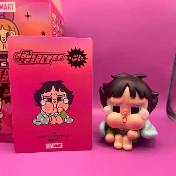 CRYBABY × Powerpuff Girls – Sleep Buttercup Vinyl Figure (Pop Mart Blind Box) 💙 - Picture 6 of 11